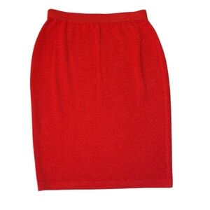 ST. JOHN COLLECTION by Marie Gray Vibrant Red Santana Knit Pencil Skirt - Size 6